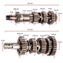 EJES Y ENGRANAJES DE CAMBIO MOTOMEL SIRIUS 250 (EJES LARGOS) OEM EXCLU