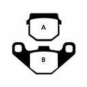 PASTILLAS DE FRENO KAWASAKI KM 125 - KX 125 / TRASERA ORA (49)