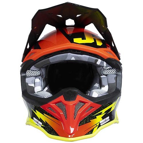CASCO JUST1 J39 POSEIDON FLUOR YELLOW/RED/BLACK XL
