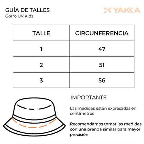 GORRO FILTRO UV NIÑO ROSA TALLE 3 YAKKA (2022)
