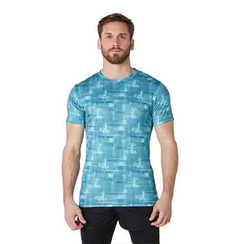 REMERA RUNNING HOMBRE TAYLOR AQUA TALLE XL YAKKA (4003)