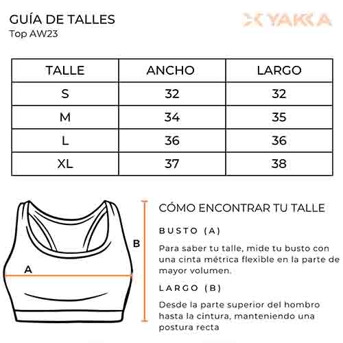 TOP DEPORTIVO INFINITY TALLE L YAKKA (3011)