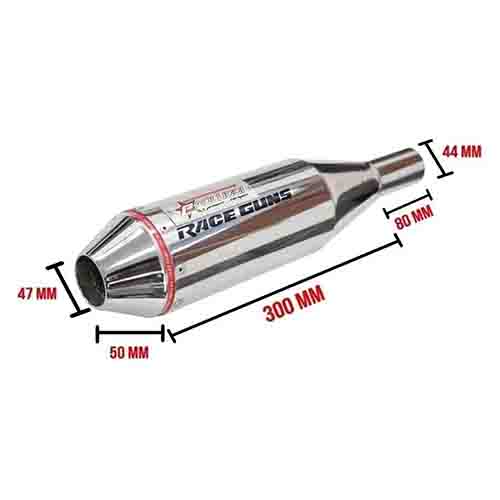 SILENCIADOR 250 ST2 CROMO (+250CC TIPO HONDA TW)