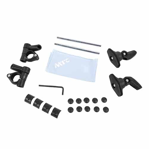 PARABRISA UNIVERSAL STREET (NEGRO) CON SOPORTES NYLON 3MM MTC