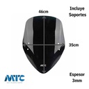 PARABRISA BAJAJ ROUSER NS200 (NEGRO) CON SOPORTES 3MM MTC
