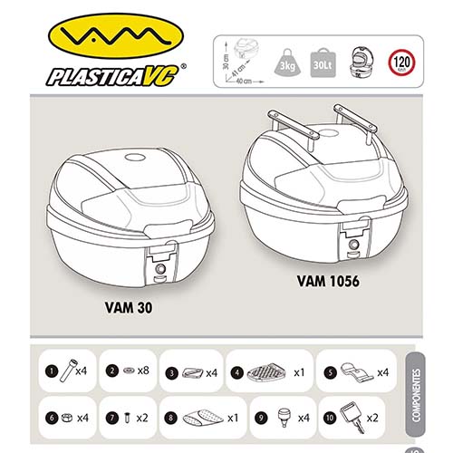 BAUL PORTA OBJETOS ELEGANT30 30LTS. 410X300X400 C/PORT.PAQ. REFLECT. TRAS. FUME PLASTICA VC (1056)