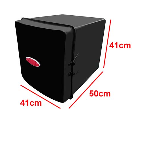 CAJA PARA DELIVERY LARGE NEGRA C/1 ESTANTE 41X41X50 PLASTICA VC (1026)