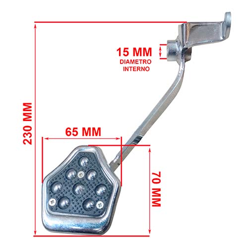 PEDAL DE FRENO MOTOMEL CUSTOM 200 YAMATO DESCONTINUADO