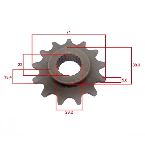KIT TRANSMISION YAMAHA XTZ 250 LANDER (40/13) 520H-106L C/ORING DOR. STD