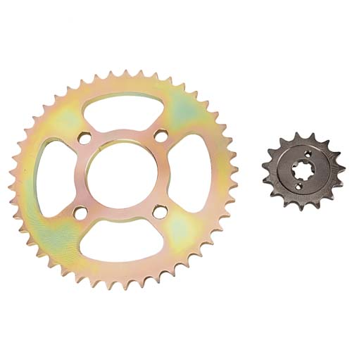 KIT TRANSMISION BAJAJ ROUSER NS160 CON DISCO DE FRENO DELANTERO Y ZAPATA TRASERA 428-134L (45T/15T) C/CAD. DOR. STD