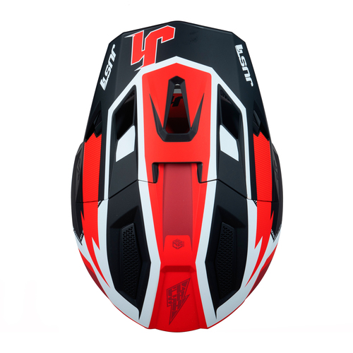 CASCO J40 FLASH RED/WHITE/BLACK MATT L JUST1