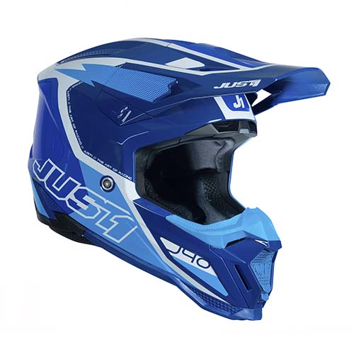 CASCO J40 FLASH WHITE/BLUE MATT XS JUST1