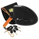 TRABA DISCO CON ALARMA 120DB 8251 14mm NEGRO ACERO INOXIDABLE ONGUARD