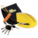TRABA DISCO CON ALARMA 120DB 8258 6mm AMARILLO ONGUARD