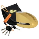 TRABA DISCO CON ALARMA 120DB 8265 10mm DORADO ONGUARD