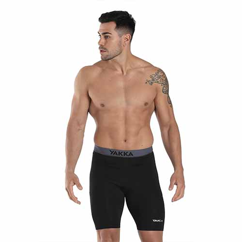 CALZA CORTA HOMBRE NEGRO/NEGRO XL YAKKA (1001)