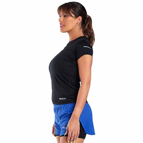 REMERA RUNNING MUJER NEGRA M YAKKA (4004)