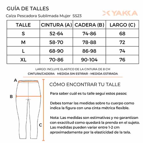 CALZA PESCADORA NEGRA TALLE M YAKKA (3007)