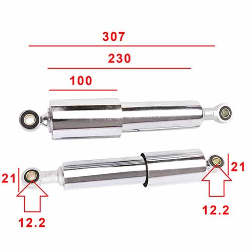 AMORTIGUADOR SUZUKI AX100 CROMADO (JGO) STD EXCLU
