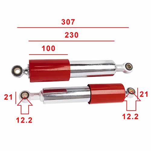 AMORTIGUADOR SUZUKI AX100 ROJO (JGO) STD EXCLU