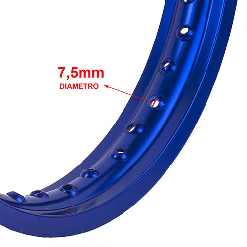 ARO DE LLANTA ALUMINIO 6063 (AZUL 36A) 185X21 STD