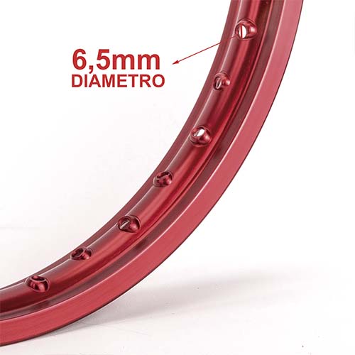 ARO DE LLANTA ALUMINIO 6063 (ROJO 36A) 140X17 STD
