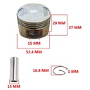 KIT PISTON HONDA ELITE 125 20072017 (52.4mm) (0.75) STD