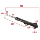 PIERNA DELANTERA COMP. HONDA WAVE 110S PARA FRENO DISCO (DER) STD
