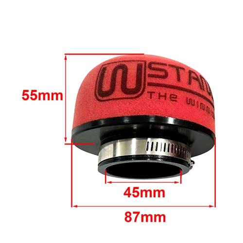 FILTRO DE AIRE COMPETICION CON RESORTE 45X86X50mm STD