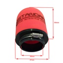 FILTRO DE AIRE COMPETICION CON RESORTE 55X86X100mm STD EXCLU