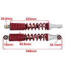 AMORTIGUADOR TRASERO HONDA WAVE 110S ROJO (JGO) STD EXCLU