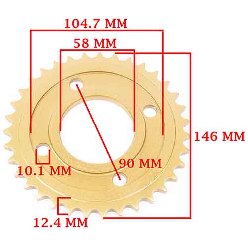 CORONA DE TRANSMISION ZANELLA RX 150 G3/ FULL (M. NUEVO) (Z35) CREUSO (1566-ARG)