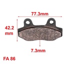 PASTILLA DE FRENO SMASH 110 - KYMCO 125 - CUSTOM ORA (96)