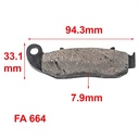 PASTILLAS DE FRENO CORVEN TOURING 250 / DELANTERA ORA (517)