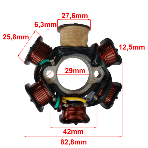 ESTATOR GILERA SMASH 110 M/V (6 PUNTAS) STD