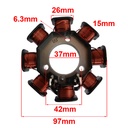 ESTATOR YAMAHA YBR 125 CHINA (8 BOBINAS) STD