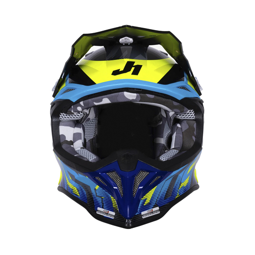 CASCO JUST1 J39 REVO BLUE FLUO YELLOW BLACK GLOSS M
