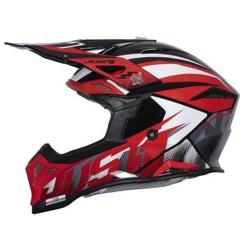 CASCO JUST1 J39 REVO RED WHITE BLACK GLOSS L