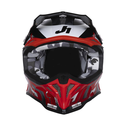 CASCO JUST1 J39 REVO RED WHITE BLACK GLOSS S