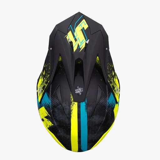 CASCO JUST1 J39 STORM BLUE FLUO YELLOW BLACK XXL