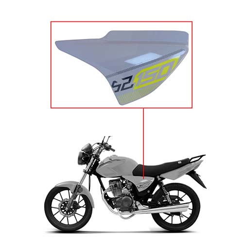 CACHA LATERAL MOTOMEL NEW S2 150 TUBULAR LADO IZQUIERDO GRIS OEM