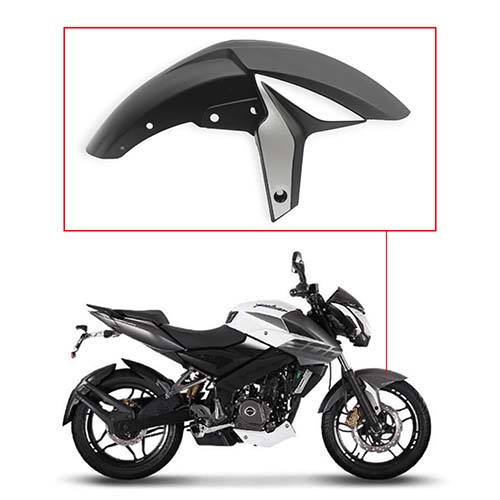 GUARDABARRO DEL. BAJAJ ROUSER NS200 GRIS MTC