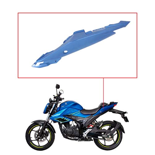CACHA BAJO ASIENTO SUZUKI GIXXER 150 (2019-2025) AZUL LADO IZQUIERDO MTC