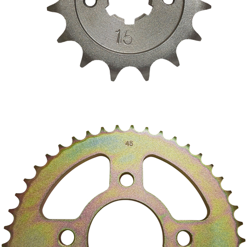 KIT TRANSMISION BAJAJ ROUSER NS160 (45/15) 428H-134L DORADA DOBLE DISCO STD