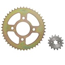 KIT TRANSMISION BAJAJ ROUSER NS160 (45/15) 428HO-134L DORADA C/ORING DOBLE DISCO STC