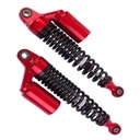 AMORTIGUADOR UNIV. ROJO Y NEGRO L2 C/GAS MOTOS 110CC 31cm (JGO) STD