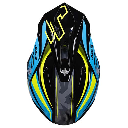 CASCO JUST1 J39 REVO BLUE FLUO YELLOW BLACK GLOSS L