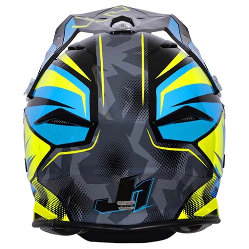 CASCO JUST1 J39 REVO BLUE FLUO YELLOW BLACK GLOSS M