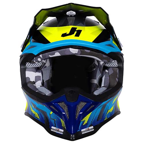 CASCO JUST1 J39 REVO BLUE FLUO YELLOW BLACK GLOSS XXL