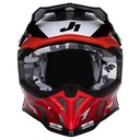 CASCO JUST1 J39 REVO RED WHITE BLACK GLOSS L